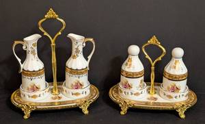 lot 68 image: ML - Vintage Lord Shade Salt & Pepper Cruet Sets (Lot of 2)