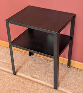 lot 77 image: Small Black Metal Side Table