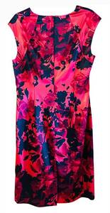 lot 152C image: LL - Earthnected Apparel Floral Satin Dress - PinkNavy - Size 14