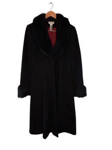 lot 195C image: MBC - Covington Womens Black Wool Coat with Fur Trim - Size LXL