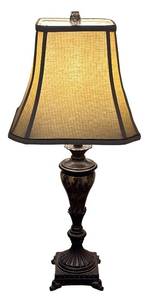 lot 48H image: Antique-Style Table Lamp - Ornate Cast Metal Base