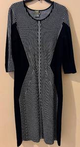 lot 99H image: Taylor Sweater Dress - Black & White Knit, Size M