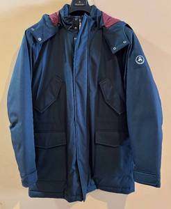 lot 167H image: Brooks Brothers Winter Jacket XL - Navy Blue Parka With Hood