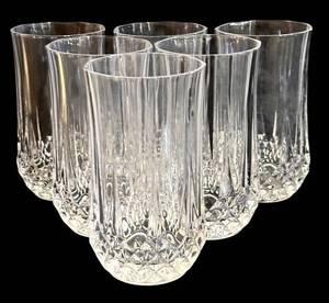 lot 168H image: Crystal Glass Tumblers 16oz Goblets 6in Tall (Lot of 19)