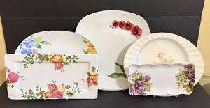 lot 271H image: Five Floral Platters including Studio Nova Spring Rhapsody (5-Piece)