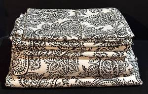 lot 310H image: Charisma King Paisley Floral Sheet Set - Includes 3 King Pillow Covers, Fitted & Flat Sheets