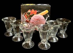 lot 314H image: Studio Nova Parfait Footed Glass Cups - 6 Pcs - 4.75 in Tall
