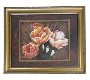 lot 286R image: K - Floral Tulip Bouquet Print - Framed Wall Art