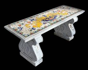 lot 292R image: FY - Beautiful Mosaic Style Bench