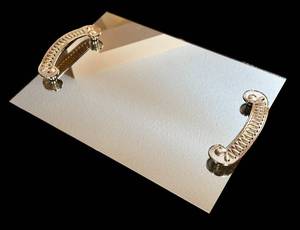 lot 295R image: BR1 - Mirrored Vanity Tray with Ornate Handles