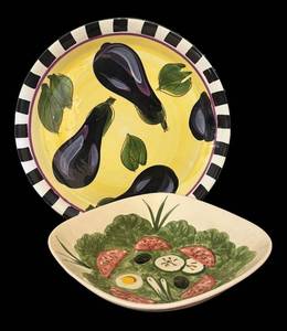 lot 322R image: MB - Serving Platter & Bowl Set by Over & Back and More