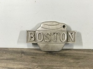lot 221 image: Vintage Cast Aluminum Emblem that Says Boston