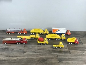 lot 245 image: Large Lot of Collectible Tonka Toy Die Cast Equipment Vehicles - Dump Trucks - Cement Truck - Fuel Truck - Fire Truck and More