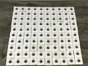 lot 247 image: Lot of 100 Wheat Pennies - Years are listed in description