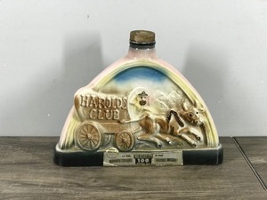 lot 283 image: Vintage Jim Beam Harolds Club Whiskey Bottle Decanter 1969 PA Stamp