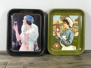 lot 287 image: Collectible Coca Cola & Heinz Ketchup Metal TV Trays