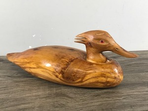 lot 330 image: Collectible Wooden Red Breasted Merganser Duck Decoy - see description for more info