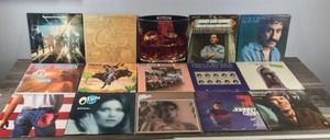 lot 349 image: Lot of Vinyl Music Records - Bruce Springsteen - Billy Vaughn - Olivia - Freddy Fender - The Guess Who - Jim Croce - Johnny Cash - Glen Campbell - Chicago - Rod Stewart - The Oak Ridge Boys - Jerry Lewis - Helen Reddys