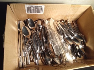 lot 97 image: Box of silverware