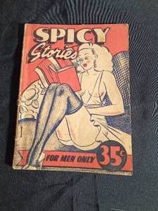 lot 133 image: 1940s Spicy stories pulp magazine 35cents