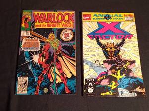 lot 137 image: st issue of Warlock and 1991 X-Factor