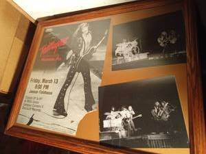lot 147 image: Framed Ted Nugent with Humble Pie concert poster and concert photos