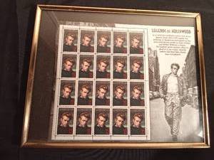lot 150 image: Framed James Dean stamp set