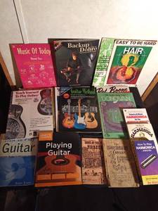 lot 155 image: Music books- Mostly guitar and Harmonica playing