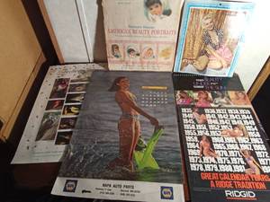 lot 164 image: Vintage Northern American Beauty Portraits, 1981 Ridgid, 1989 Swimwear, 1993 NAPA calendars and more