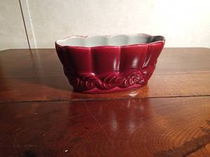 lot 171 image: Red wing maroon leaf pattern