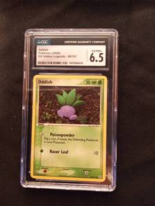 lot 183 image: Graded 6.5 Oddish 2004 Pokemon trading card