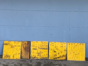 lot 397 image: Vintage Tool Hanging Boards with Hooks and Outline of Tool for Placement