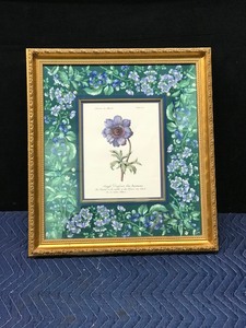 lot 180 image: Blue Anemone flower framed print