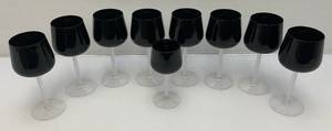 lot 90 image: 1967-74 Fostoria Precedence Onyx Wine Glasses