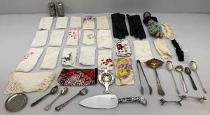 lot 92 image: Vintage Silver Plated Colbalt Blue Salt And Pepper Shakers, Weiner Dog Spoon Rests  And more