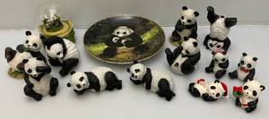lot 95 image: Misc. Panda Bear Collectibles (Snow Globe Leaks When Tipped)