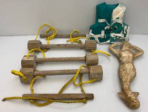 lot 97 image: Vintage Mermaid Boat Buoy, Dock Ladder And More