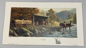 lot 129 image: Pencil Signed FRANK MITTELSTADT 64144 Limited Edition Print Jacobs Wagon 14 12 x 26 Unframed
