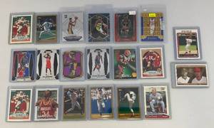 lot 141 image: Misc. Sports Cards Including Dan Marino And More (In Protective Sleeves)