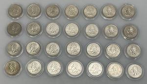 lot 20 image: Uncirculated Statehood Quarters (In Plastic Protectors)