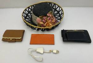 lot 63 image: Misc. Clutch Purses And Vintage Ornate Hat