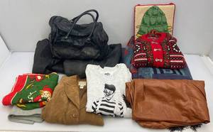 lot 73 image: Misc. Vintage Clothing And More Including Leather Jacket (XL), Leather Riding Chaps (L) Vintage Wool Blanket And More