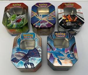 lot 232 image: Misc. Collectible POKEMON Decorative Tins (Tins Only)