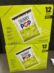 lot 26 image: Trol - SkinnyPop Original Popcorn - 2 Boxes (12 Bags Each, 0.5 oz)