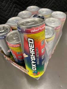 lot 72 image: SD 4 - OXYSHRED Ultra Energy Gummy Snake - 12-Pack Cans