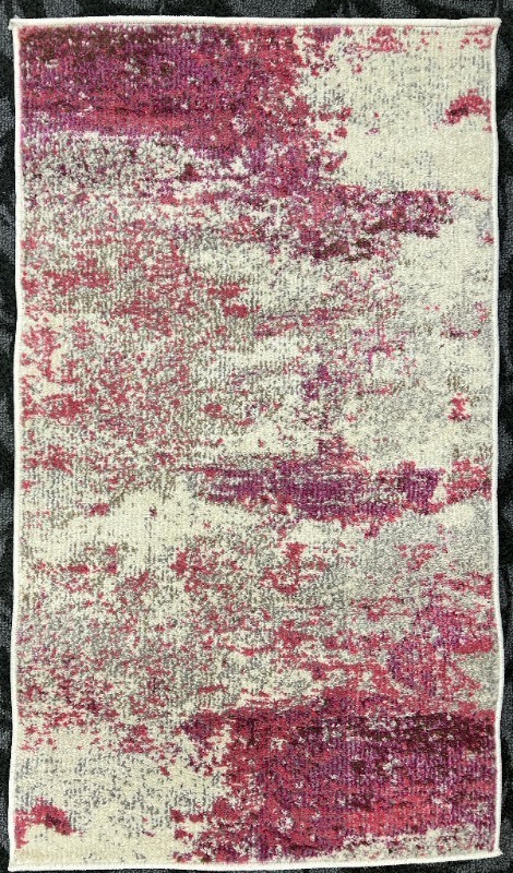 lot 512 image: Celestial Collection Rug by Nourison - Abstract Pink & Ivory Runner 2 2  x 3 9