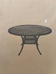 lot 1003 image: Alfresco Home Weave Round Dining Table - 60-Inch Diameter