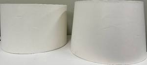 lot 183 image: Pair of White Drum Lamp Shades