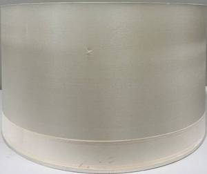 lot 188 image: Drum Lamp Shade - Silver Brushed Exterior & Beige Interior, Spider Fitter