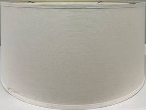 lot 191 image: White Fabric Drum Lampshade
